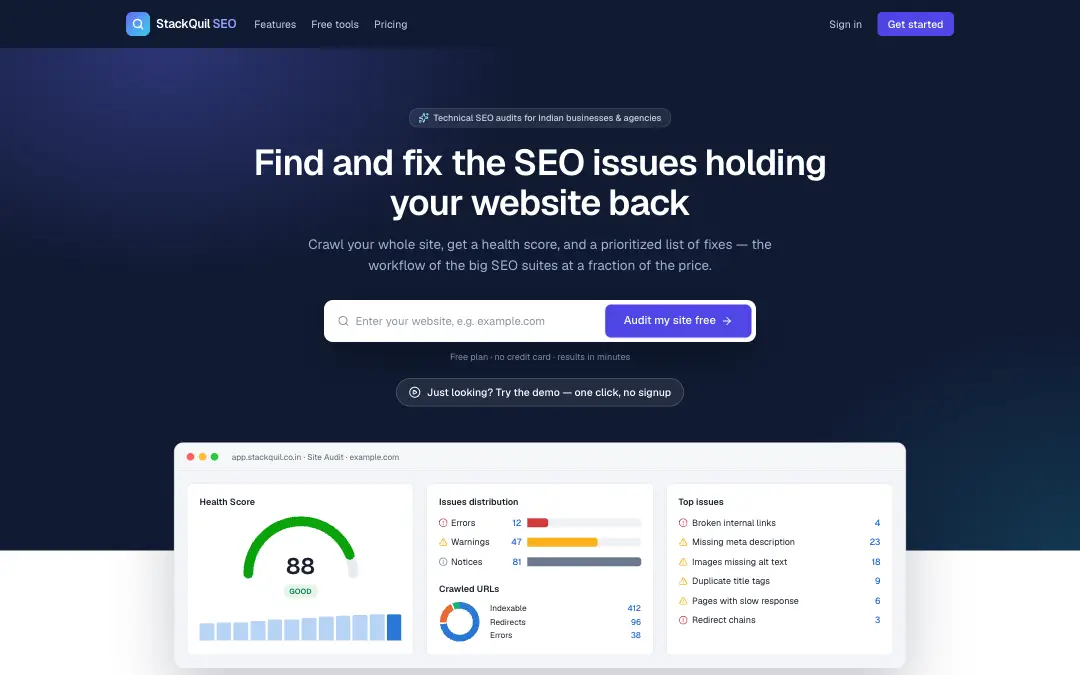 StackQuil SEO screenshot